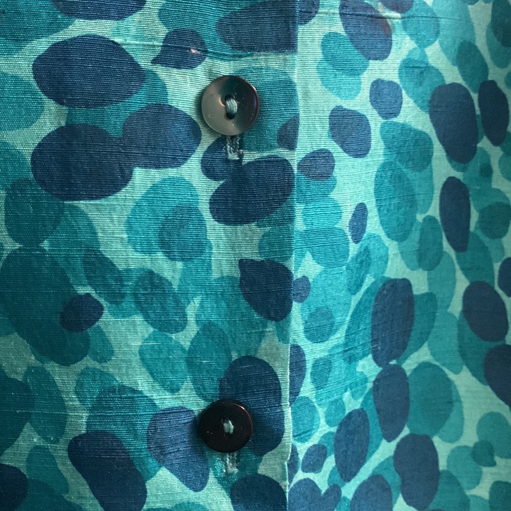 Ice Blue Patterned Blouse - Picture 4 of 9